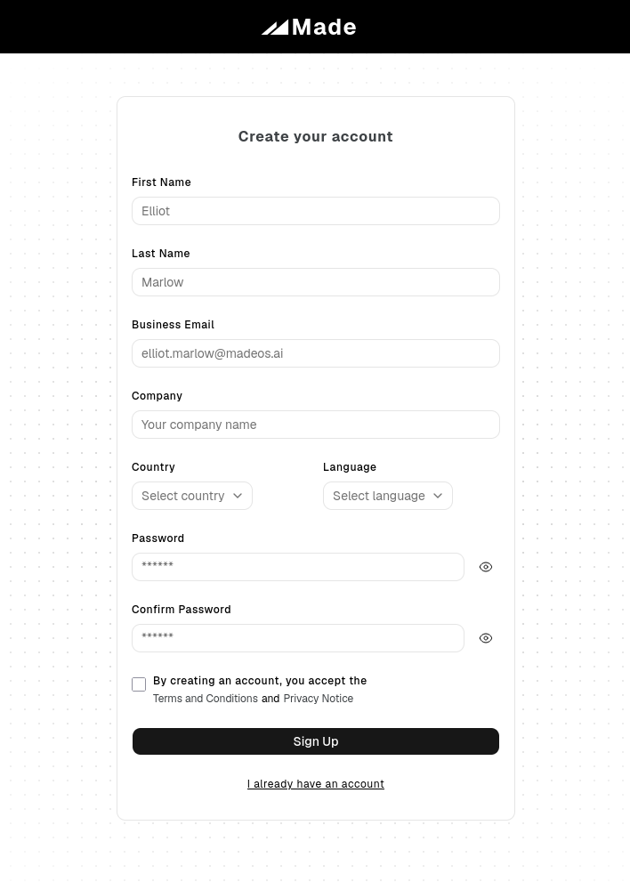 signup